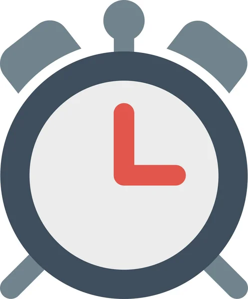 Reloj Tiempo Alarma Icono Estilo Plano — Vector de stock