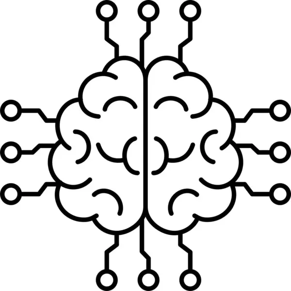 Hjärna Huvud Ikon — Stock vektor