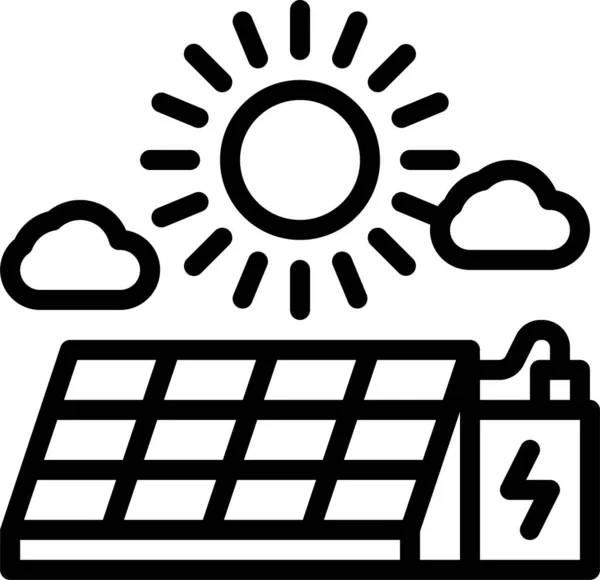 Ikona Panelu Ogniw Słonecznych — Wektor stockowy