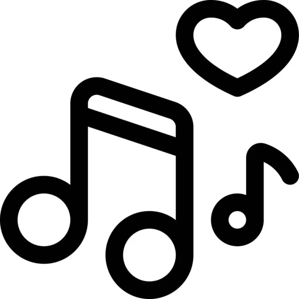 Gatunek Miłość Muzyka Ikona Miłość Romans Kategorii — Wektor stockowy