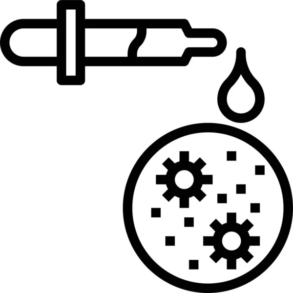 Ikona Bakterii Epidemiologicznych Zarodków Zarysie — Wektor stockowy