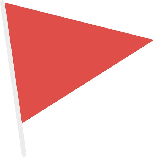Bandera Bandera Roja Icono Sólido Estilo Sólido — Archivo Imágenes Vectoriales