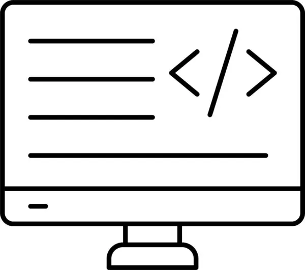 Codificación Desarrollo Programación Icono — Vector de stock