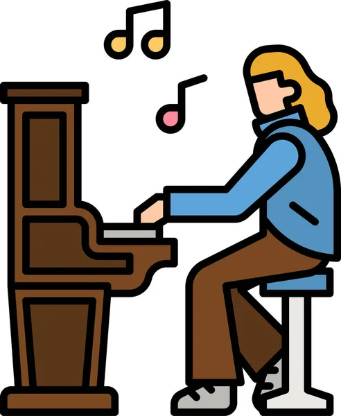 Ikona Muzyki Fortepianowej — Wektor stockowy