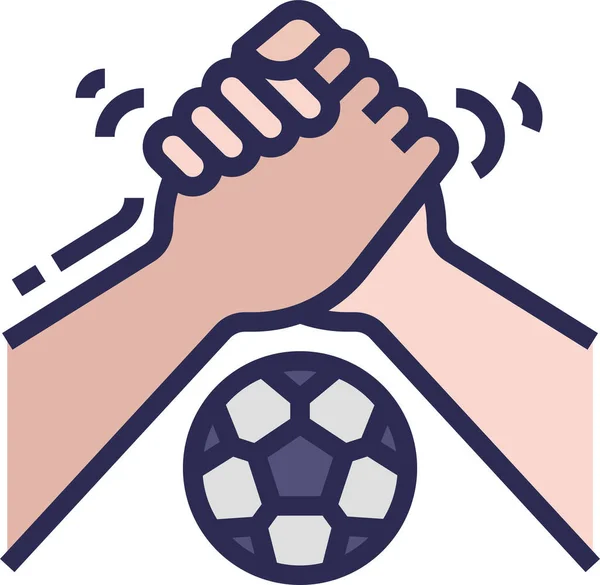 Soccer Football Friendship Icon — Stock Vector