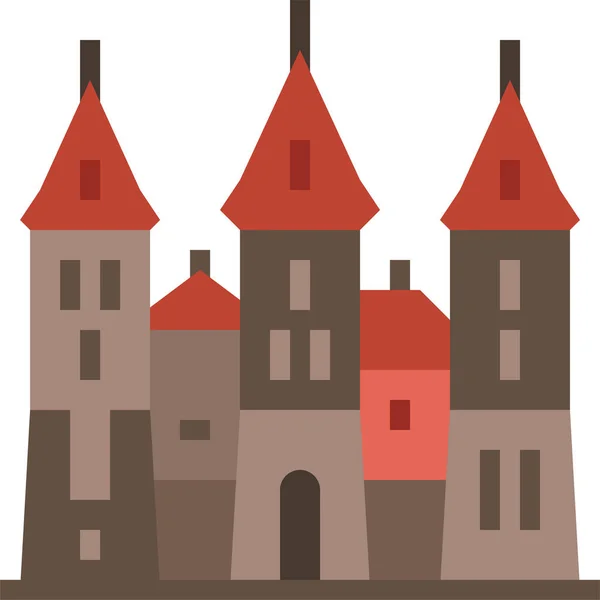 Icône Emblématique Européenne Belarus Dans Style Plat — Image vectorielle