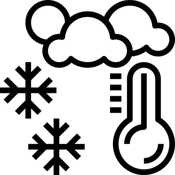 Climate Cloudy Cold Icon Weather Category — Stock Vector