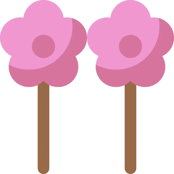 Süßigkeiten Dessert Blume Symbol Lebensmittel Getränke Kategorie — Stockvektor