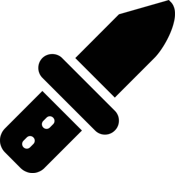 Λεπίδα Κοπής Μαχαίρι Εικονίδιο Στερεό Στυλ — Διανυσματικό Αρχείο