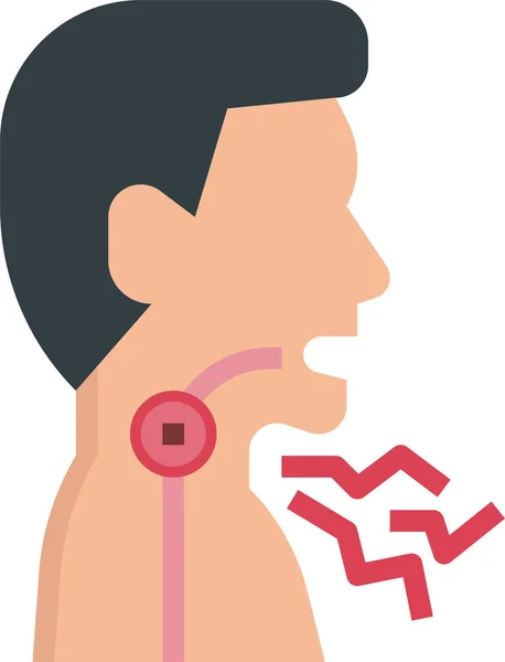 Gripe Dor Garganta Ícone —  Vetores de Stock