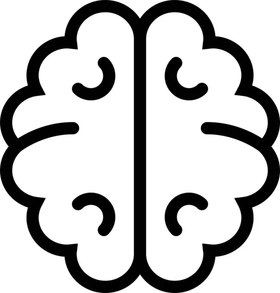 Cerveau Esprit Icône Créative — Image vectorielle