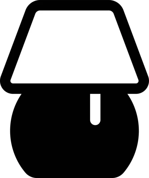 Asztali Lámpa Éjszakai Ikon — Stock Vector