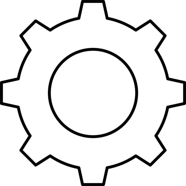 Engranaje Ajuste Cogwheel Icono — Vector de stock