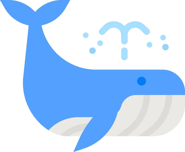 Wal Fisch Tier Ikone — Stockvektor
