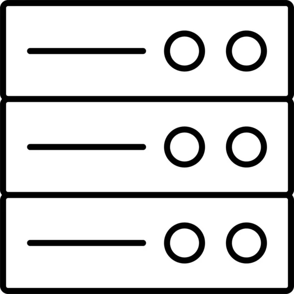 Datenbank Symbol Der Mitte — Stockvektor