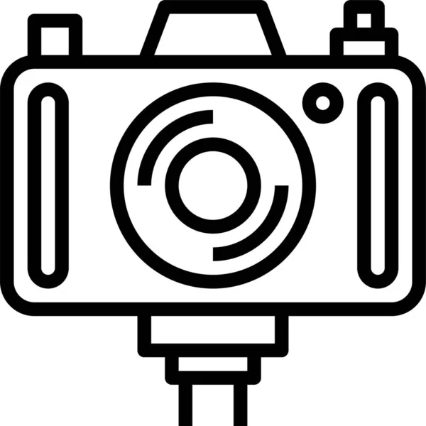 Icona Dell Interfaccia Digitale Della Fotocamera Stile Contorno — Vettoriale Stock