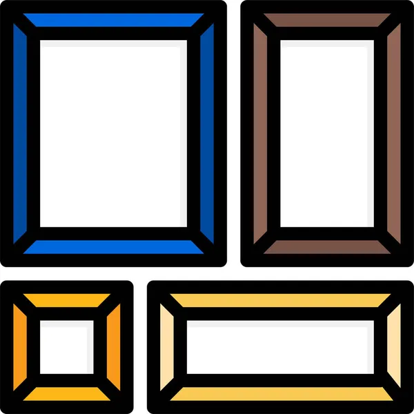 Photo Frames Picture Icon — Stock Vector