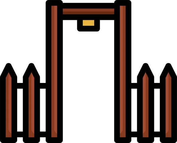 Zaun Tor Eingang Symbol — Stockvektor