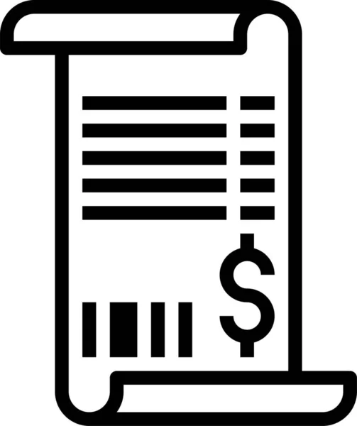 Disegno Legge Commercio Icona Stile Contorno — Vettoriale Stock