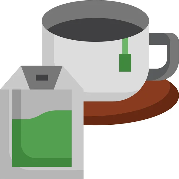 Hot Drink Green Icon — Stock Vector
