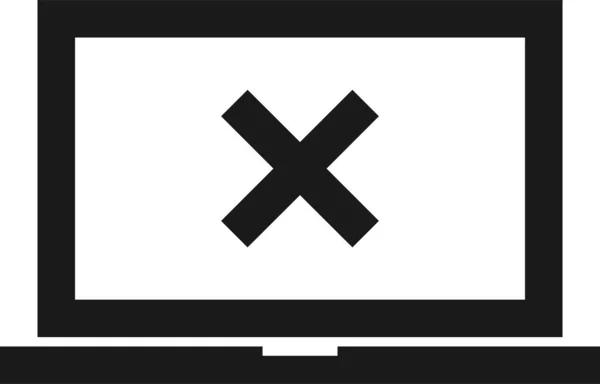 Computer Cross Crossed Icon — Stock Vector