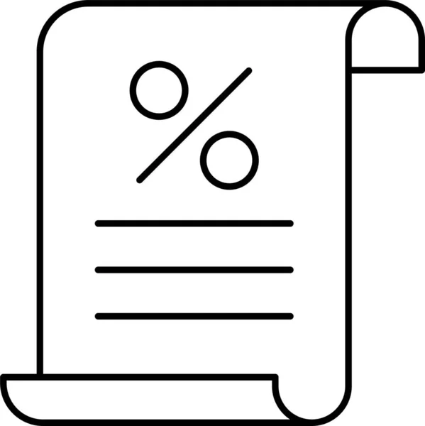 Discount Document Sheet Icon — Stock Vector