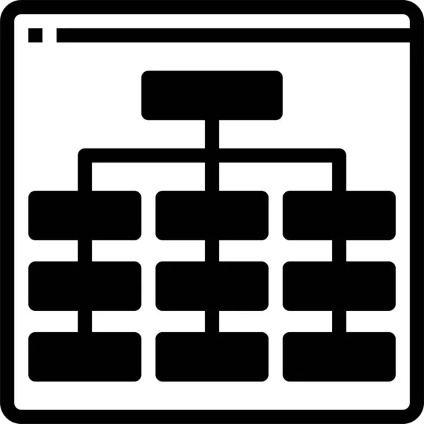 Иконка Информационной Архитектуры Карты Сайта Flowchart — стоковый вектор