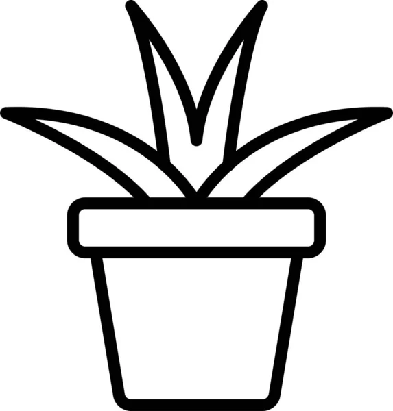 Naturaleza Planta Verde Icono — Vector de stock