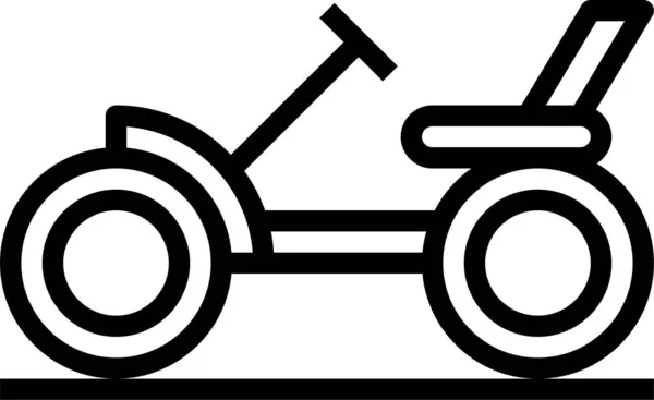 Auto Levering Quadracycle Pictogram Grote Lijnen — Stockvector