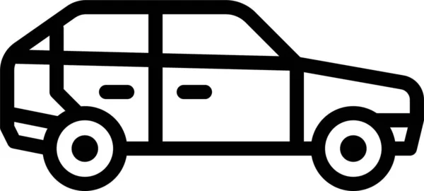 Icône Ramassage Transport Voiture Dans Style Contour — Image vectorielle