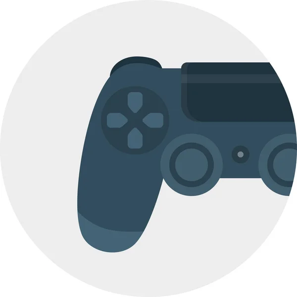 Play Game Controler Icon Flat Style — Wektor stockowy