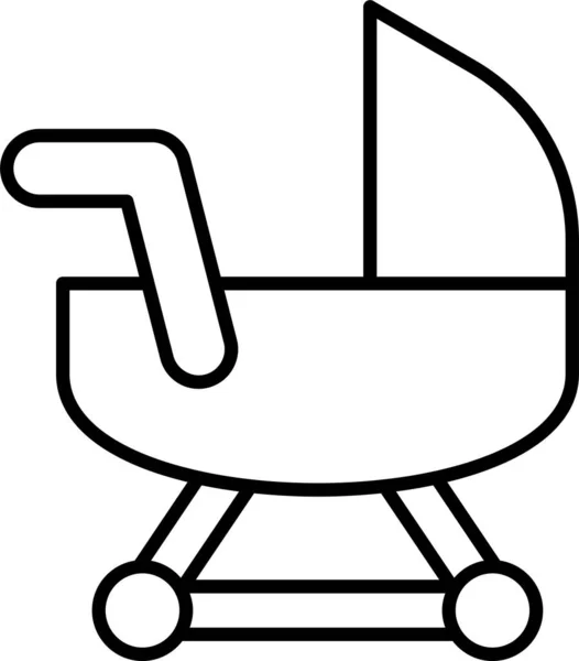 Buggy Chariot Enfant Icône — Image vectorielle