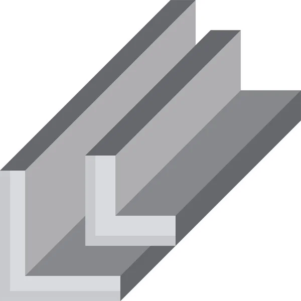 Lika Vinkel Metall Ikon — Stock vektor