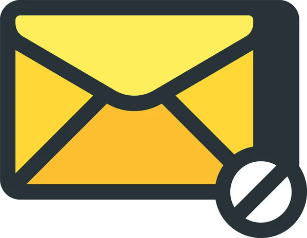 Blockiertes Mail Gefiltertes Symbol Stil Ausgefüllter Umrisse — Stockvektor
