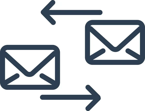 Ícone Envelope Email Conversa — Vetor de Stock