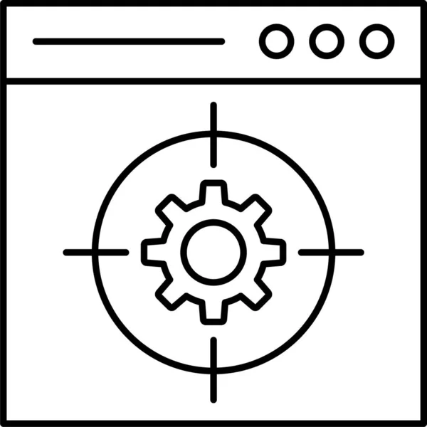 Focuspagina Instellen Pictogram — Stockvector