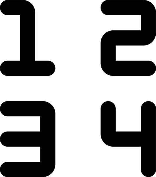 Type Nummer Tekst Pictogram — Stockvector