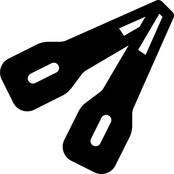 Kochzange Werkzeug Symbol — Stockvektor