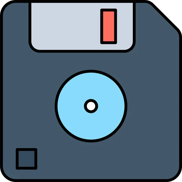 Geheugen Diskette Floppy Pictogram — Stockvector