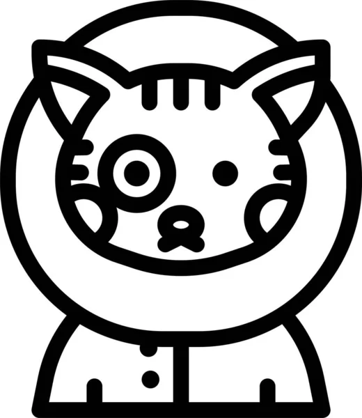 Gato Animal Navidad Icono — Vector de stock