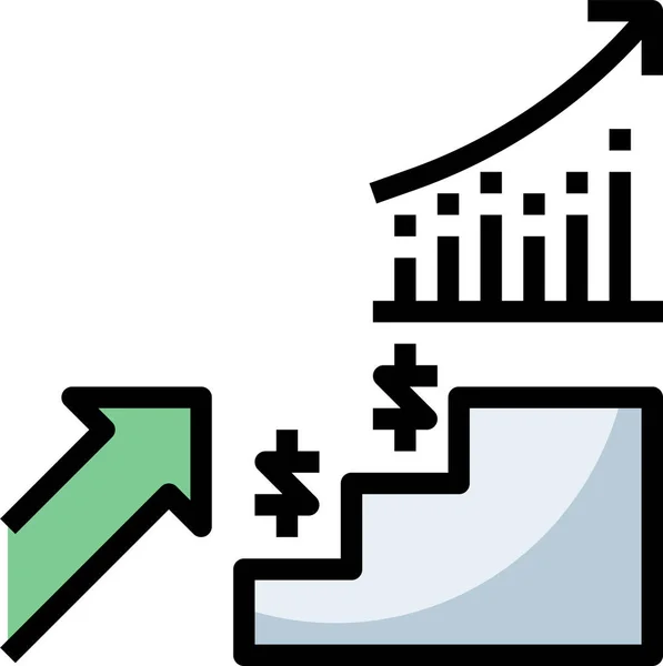 Comportamiento Icono Del Consumidor Negocios Estilo Esquema Lleno — Vector de stock