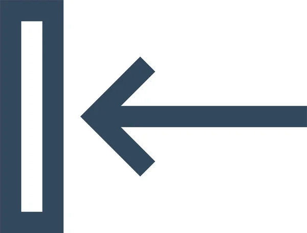 Flèche Direction Gauche Icône Dans Style Contour — Image vectorielle