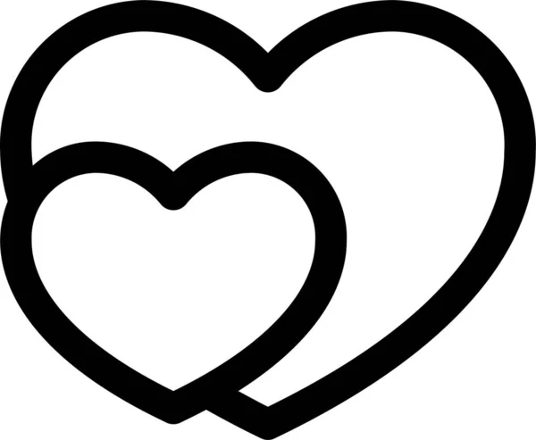 Lieblings Herz Liebe Ikone Der Kategorie Liebesromantik — Stockvektor