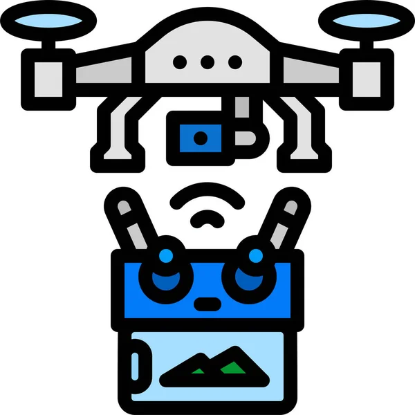 Icono Control Drones Electrónicos — Archivo Imágenes Vectoriales