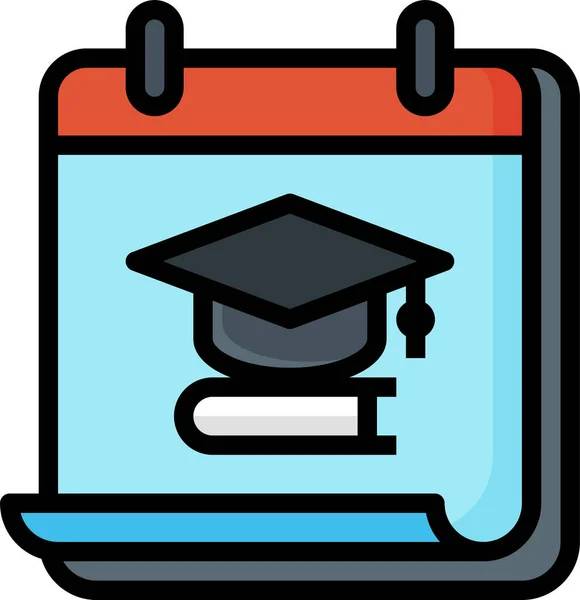 Icono Académico Educación Superior — Vector de stock