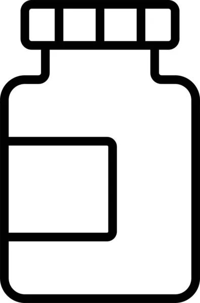 Γυάλινο Μπουκάλι Μπορεί Εικονίδιο — Διανυσματικό Αρχείο