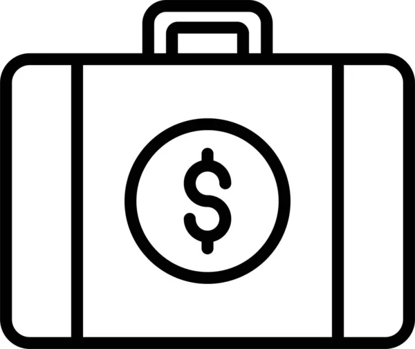 Bag Cash Dollar Icon — Stock Vector