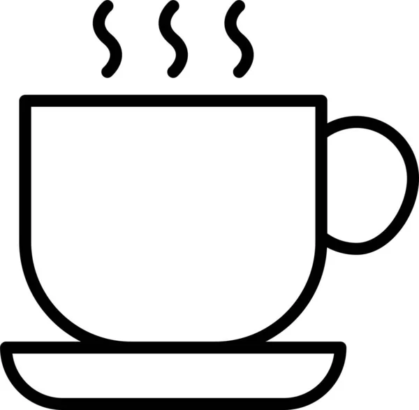 Kahve Bardağı Sıcak Ikonu — Stok Vektör