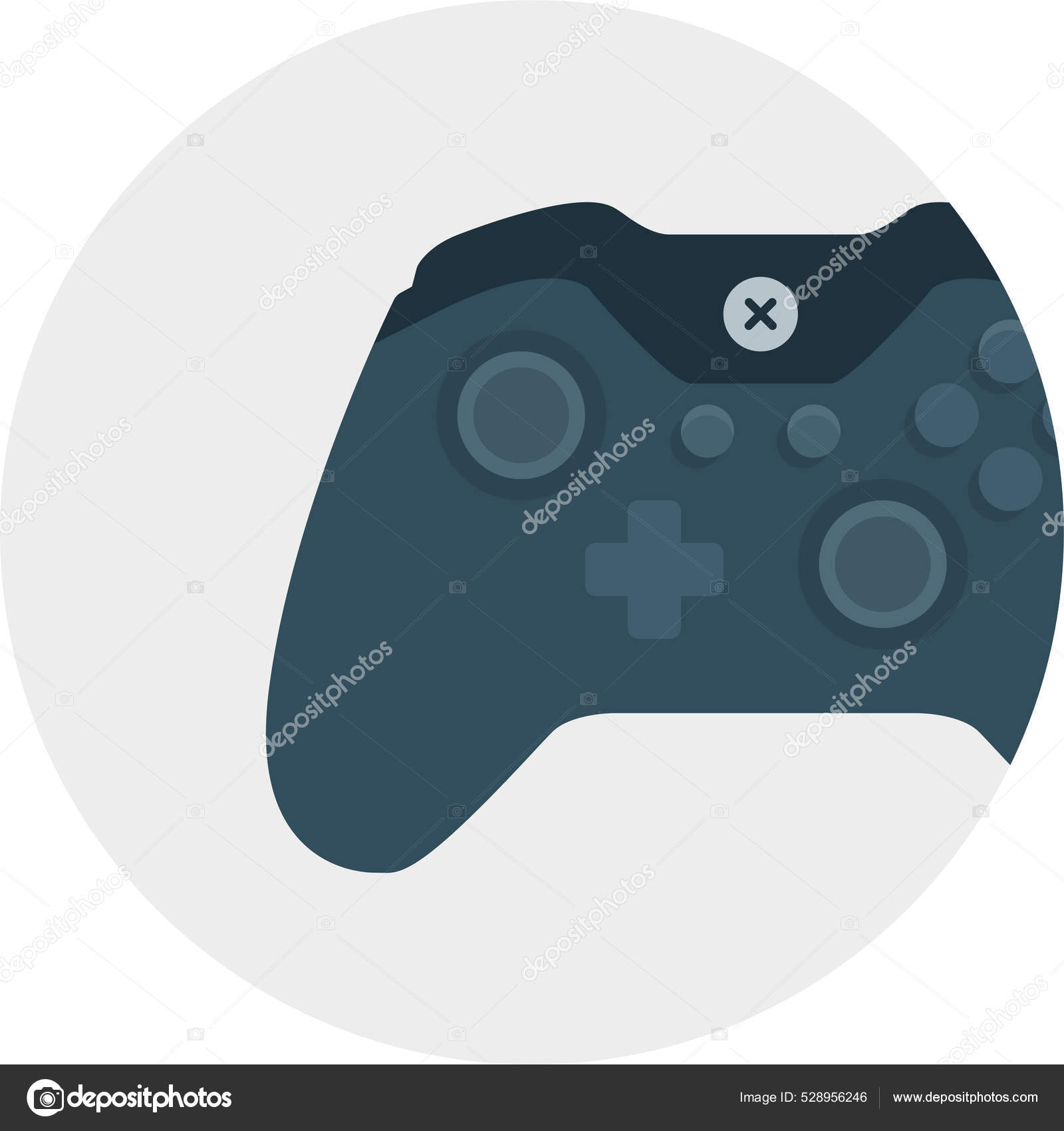 Controller Game Gamepad Icon Flat Style Stock Vector Image By C Iconfinder