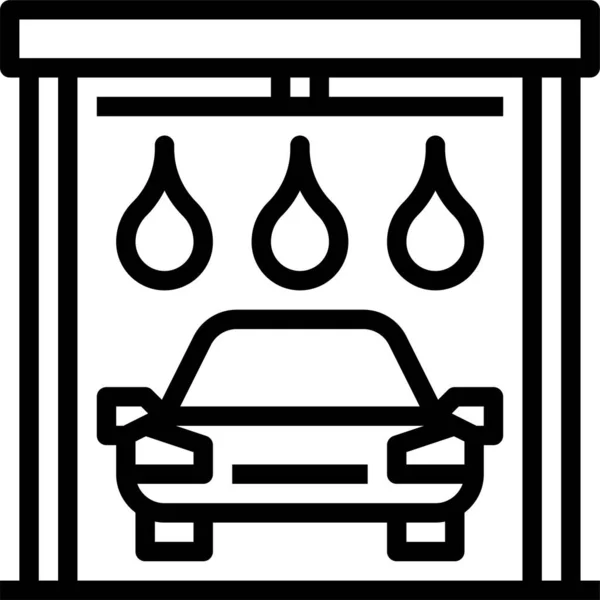 Geautomatiseerde Auto Schoon Pictogram — Stockvector